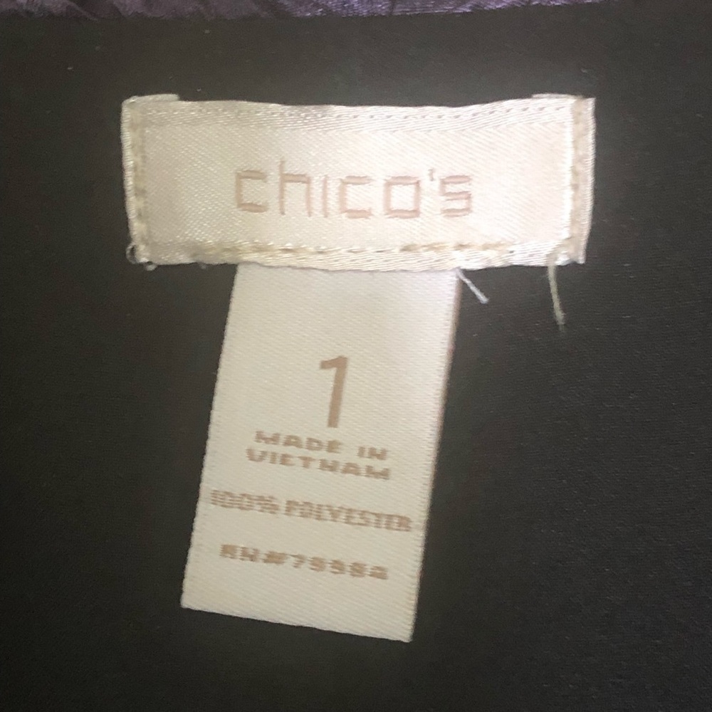 Chico’s Eggplant Purple Crinkle Fabric Blazer Jacket size 1 (8) - Picture 6 of 6